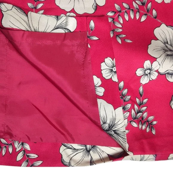 Ann Taylor LOFT 100% Silk Pink Floral Pencil Skirt Sz 6 - Picture 2 of 6